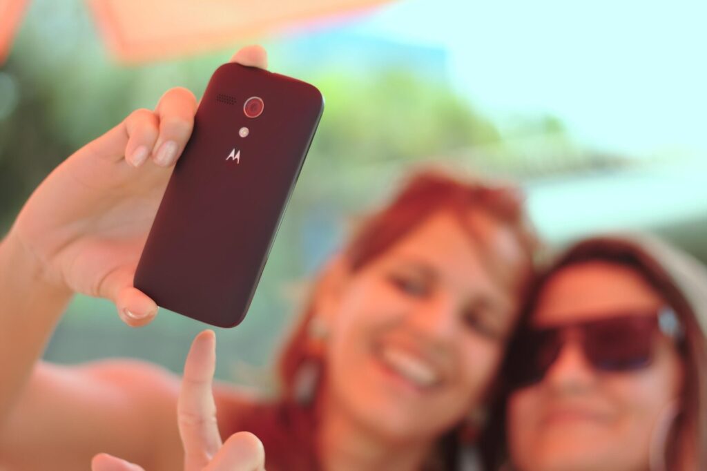 Friends taking a selfie