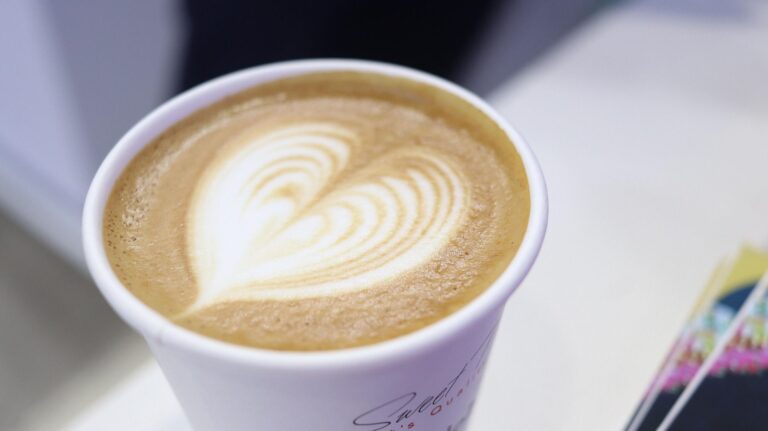 Cup of coffee with a heart